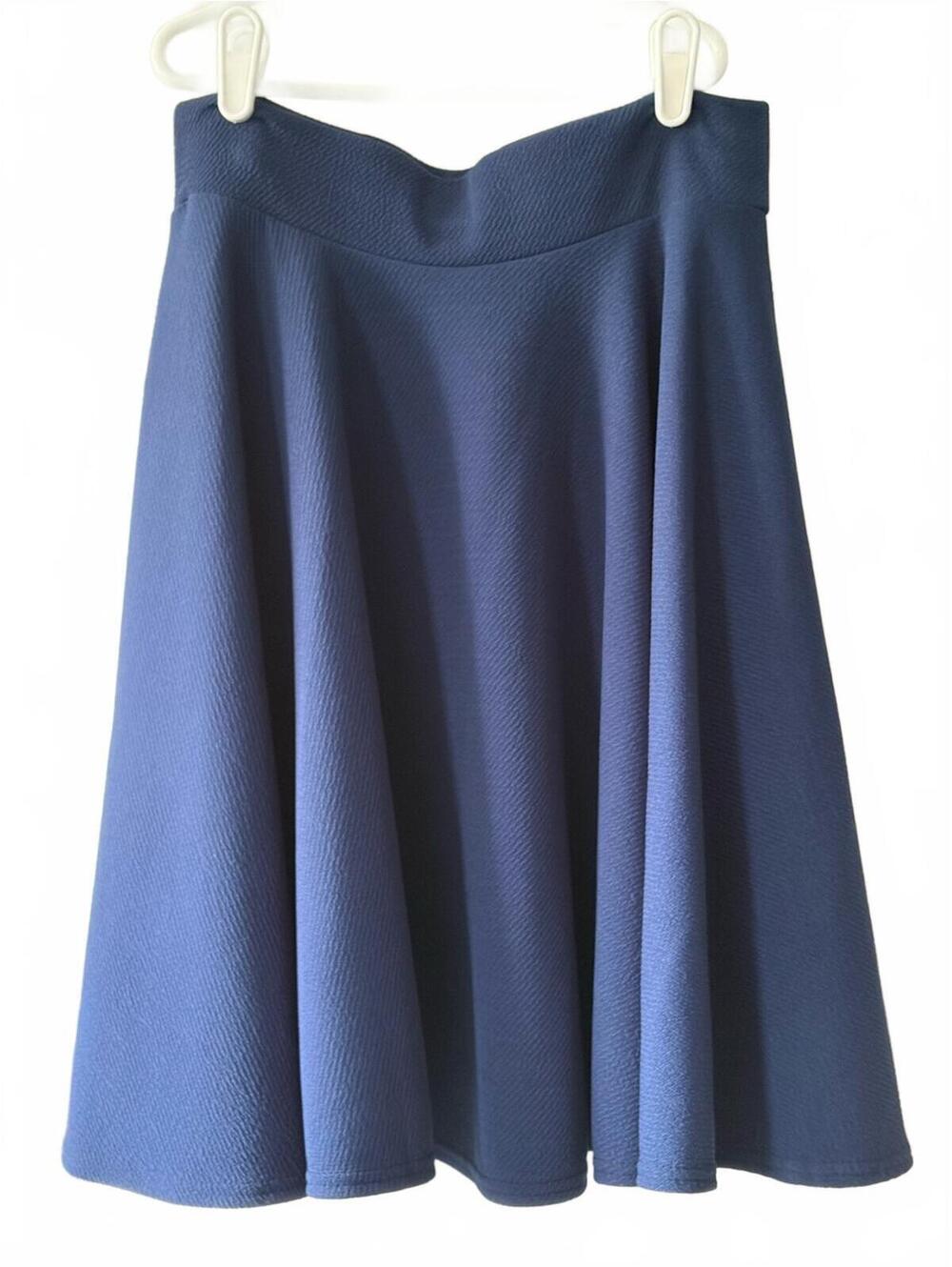 Navy Circle Mini Skater Skirt, casual, classic, stretchy